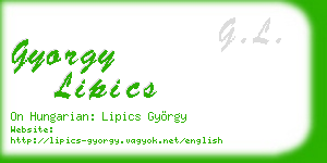 gyorgy lipics business card