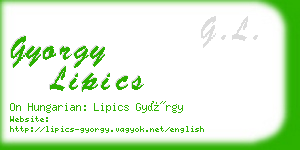 gyorgy lipics business card